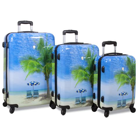 World Traveler Palm Tree Hardside 3.
